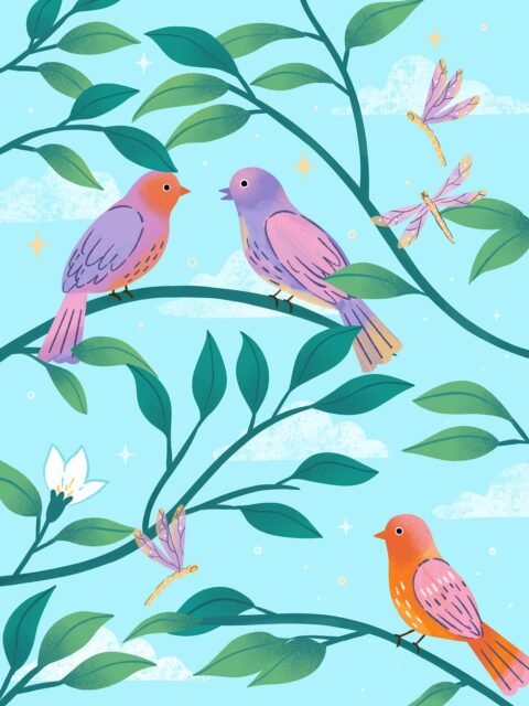 Vendredi, ils ont coupé l’arbre devant notre balcon.
Avec ma fille, on est dégoûtées. C’était la maison de tellement d’oiseaux qu’on entendait chanter tout le temps. Ils se retrouvent sans abri, alors j’ai eu envie de les dessiner en souvenir 🌿🐦
Un simple hommage pour garder un peu de cette joie avec nous.
.
#arbre #digitalillustration #natureillustration